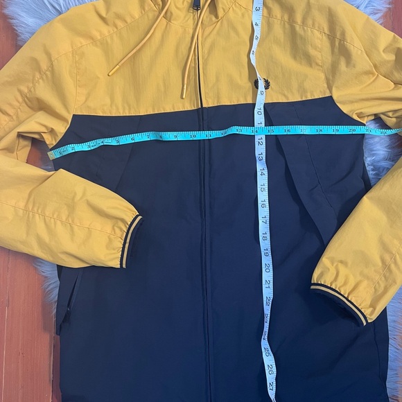 Men's Sailing Jacket Hood Windbreaker Lined Jacket Fred Perry Sz S - Picture 12 of 13
